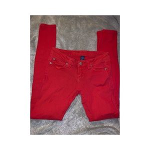 Bright Red Skinny Jeans